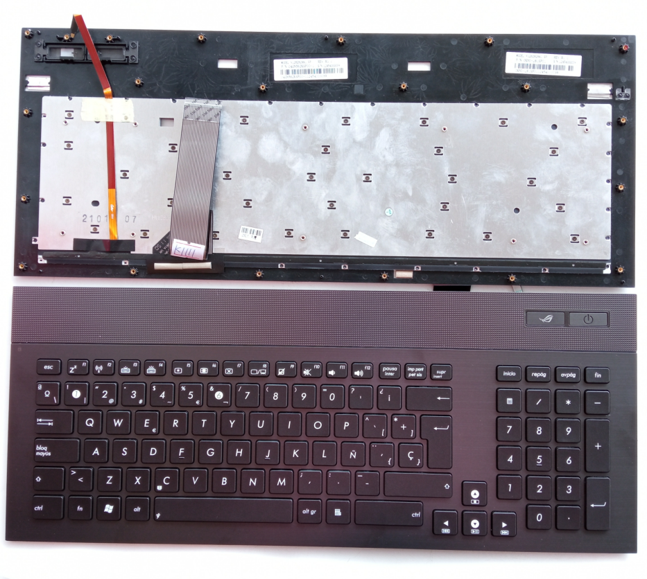 Picture of New Replacement Laptop Keyboard For ASUS G74 BLACK FRAME BLACK Backlit SP Layout